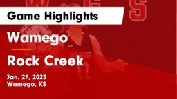 Wamego  vs Rock Creek  Game Highlights - Jan. 27, 2023