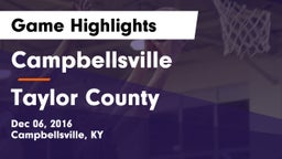 Campbellsville  vs Taylor County  Game Highlights - Dec 06, 2016