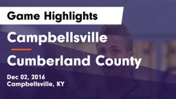 Campbellsville  vs Cumberland County  Game Highlights - Dec 02, 2016