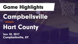Campbellsville  vs Hart County  Game Highlights - Jan 10, 2017