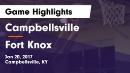 Campbellsville  vs Fort Knox  Game Highlights - Jan 20, 2017