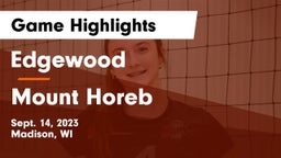Edgewood  vs Mount Horeb Game Highlights - Sept. 14, 2023