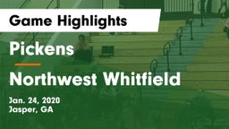 Pickens  vs Northwest Whitfield  Game Highlights - Jan. 24, 2020