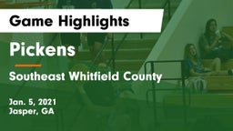 Pickens  vs Southeast Whitfield County Game Highlights - Jan. 5, 2021