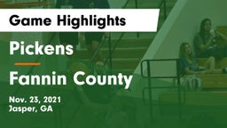 Pickens  vs Fannin County  Game Highlights - Nov. 23, 2021