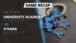 Recap: University Academy vs. O'Hara  2016