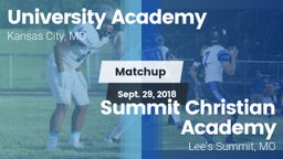 Matchup: University Academy vs. Summit Christian Academy 2018