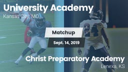 Matchup: University Academy vs. Christ Preparatory Academy 2019