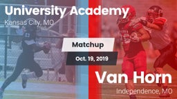 Matchup: University Academy vs. Van Horn  2019