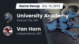 Recap: University Academy vs. Van Horn  2019