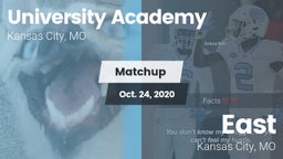 Matchup: University Academy vs. East  2020