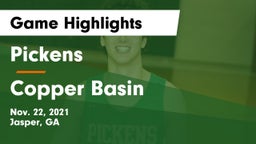 Pickens  vs Copper Basin Game Highlights - Nov. 22, 2021