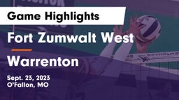 Fort Zumwalt West  vs Warrenton  Game Highlights - Sept. 23, 2023