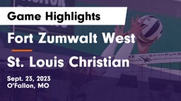 Fort Zumwalt West  vs St. Louis Christian Game Highlights - Sept. 23, 2023