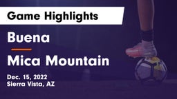 Buena  vs Mica Mountain Game Highlights - Dec. 15, 2022