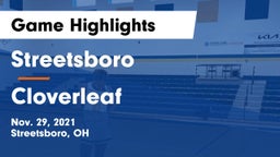 Streetsboro  vs Cloverleaf  Game Highlights - Nov. 29, 2021