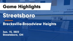 Streetsboro  vs Brecksville-Broadview Heights  Game Highlights - Jan. 15, 2022