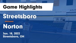 Streetsboro  vs Norton  Game Highlights - Jan. 18, 2022