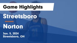 Streetsboro  vs Norton  Game Highlights - Jan. 5, 2024