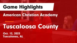 American Christian Academy  vs Tuscaloosa County  Game Highlights - Oct. 12, 2023