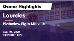 Lourdes  vs Plainview-Elgin-Millville  Game Highlights - Feb. 24, 2020