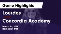 Lourdes  vs Concordia Academy Game Highlights - March 11, 2020