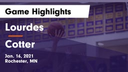 Lourdes  vs Cotter  Game Highlights - Jan. 16, 2021