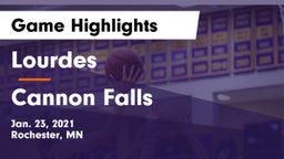 Lourdes  vs Cannon Falls  Game Highlights - Jan. 23, 2021