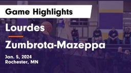 Lourdes  vs Zumbrota-Mazeppa  Game Highlights - Jan. 5, 2024