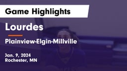 Lourdes  vs Plainview-Elgin-Millville  Game Highlights - Jan. 9, 2024