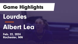 Lourdes  vs Albert Lea  Game Highlights - Feb. 22, 2024
