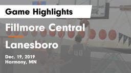 Fillmore Central  vs Lanesboro  Game Highlights - Dec. 19, 2019