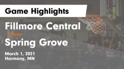 Fillmore Central  vs Spring Grove  Game Highlights - March 1, 2021