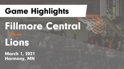 Fillmore Central  vs Lions Game Highlights - March 1, 2021
