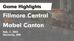 Fillmore Central  vs Mabel Canton Game Highlights - Feb. 7, 2022
