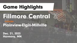Fillmore Central  vs Plainview-Elgin-Millville  Game Highlights - Dec. 21, 2023