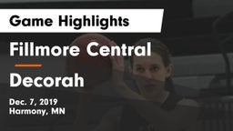 Fillmore Central  vs Decorah  Game Highlights - Dec. 7, 2019