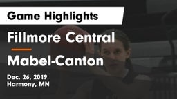 Fillmore Central  vs Mabel-Canton  Game Highlights - Dec. 26, 2019