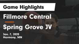 Fillmore Central  vs Spring Grove JV Game Highlights - Jan. 7, 2020