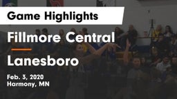 Fillmore Central  vs Lanesboro  Game Highlights - Feb. 3, 2020