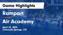 Rampart  vs Air Academy  Game Highlights - April 26, 2024