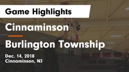 Cinnaminson  vs Burlington Township  Game Highlights - Dec. 14, 2018
