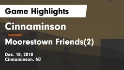 Cinnaminson  vs Moorestown Friends(2) Game Highlights - Dec. 18, 2018