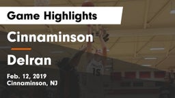 Cinnaminson  vs Delran Game Highlights - Feb. 12, 2019