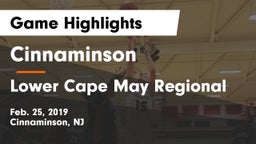 Cinnaminson  vs Lower Cape May Regional  Game Highlights - Feb. 25, 2019