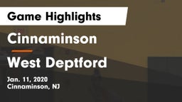 Cinnaminson  vs West Deptford  Game Highlights - Jan. 11, 2020