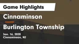 Cinnaminson  vs Burlington Township  Game Highlights - Jan. 16, 2020