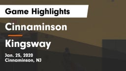 Cinnaminson  vs Kingsway  Game Highlights - Jan. 25, 2020