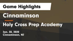 Cinnaminson  vs Holy Cross Prep Academy Game Highlights - Jan. 30, 2020