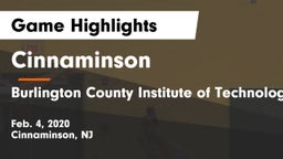 Cinnaminson  vs Burlington County Institute of Technology Westampton Game Highlights - Feb. 4, 2020